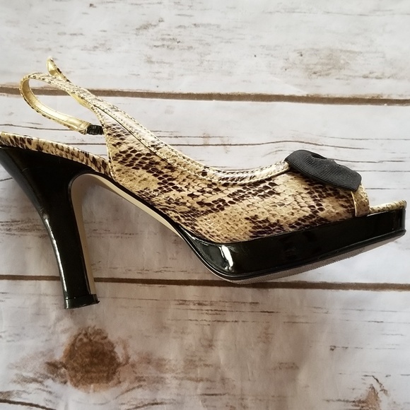 Madden Girl Snakeskin Print Heels - Picture 3 of 7
